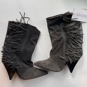 🆕 NWT Isabel Marant Pour H&M Brown Suede Heeled Boots